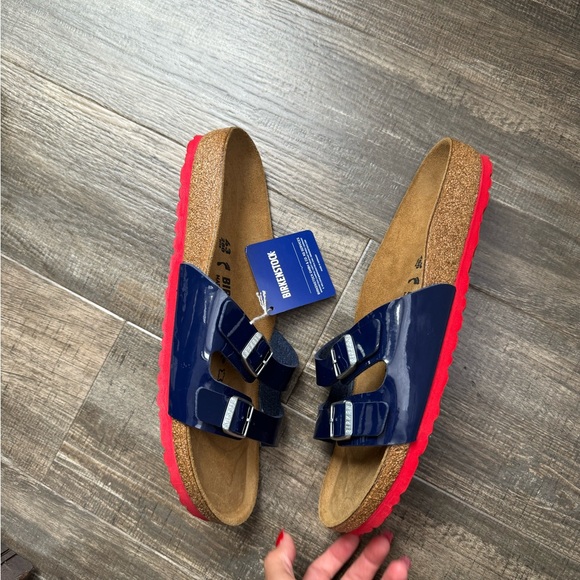 NWT Brand new Birkenstock sandals blue red 10 - Picture 2 of 6